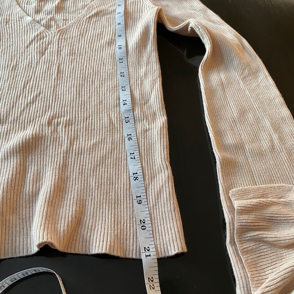 Express Cold Shoulder Ruffle Long Sleeve Sweater - Picture 9 of 11